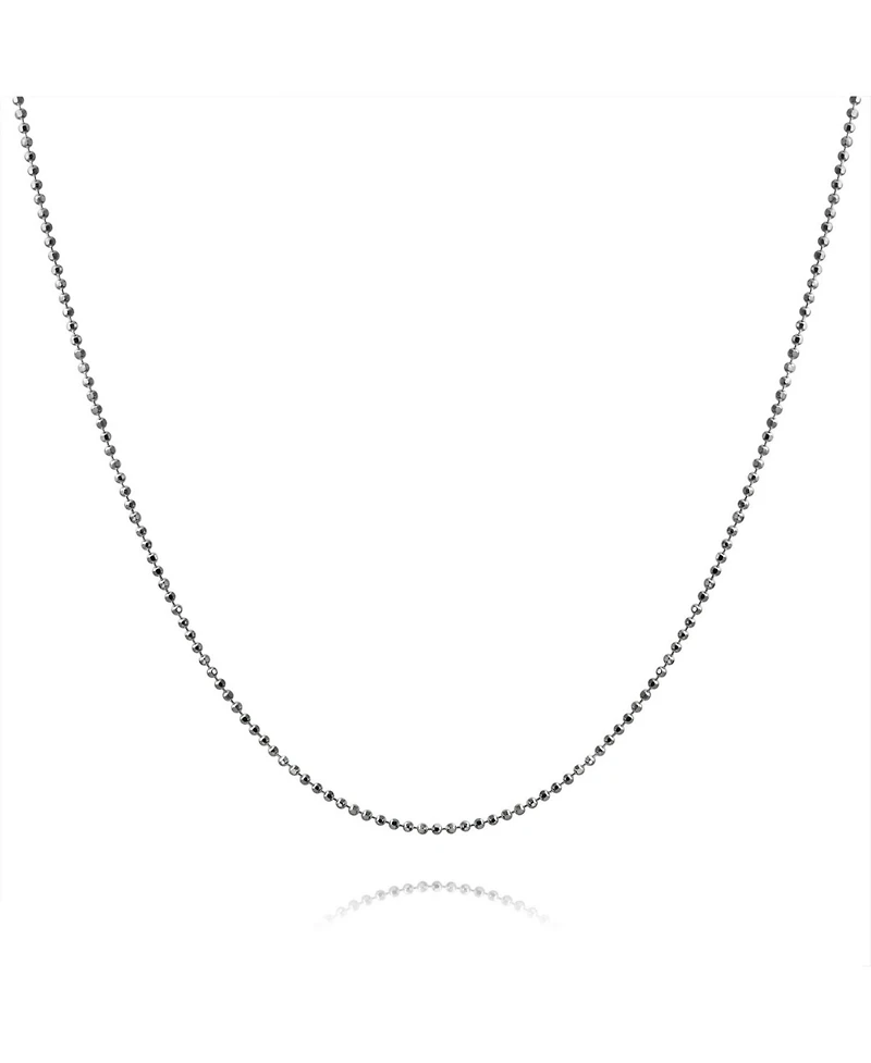 Bling Jewelry 150 Gauge .925 Sterling Silver Sparkle Ball Shot Bead Chain Necklace 16 18 20 24 Inch