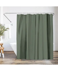 Americanflat 71x74 Solid Green Shower Curtain - Water Resistant - Polyester Fabric