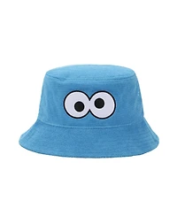 Sesame Street Men's Cookie Monster Face Adult Blue Bucket Hat