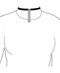 Bling Jewelry Choker Black Velvet White Rhinestone Dangle Waterfall Fringe Adjustable Prom Holiday Evening Necklace