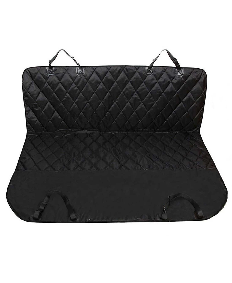 Luxury Pet Car Back Seat Cover: Black