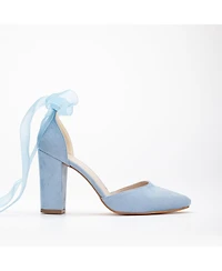 Gisele High Block Heels with Ribbon
