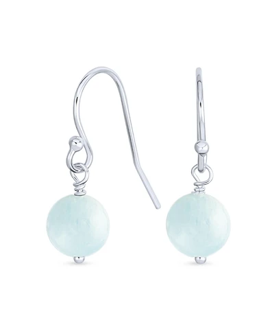 Bling Jewelry Basic Round 8MM Bead Drop Earrings with Fish Hook Sterling Silver