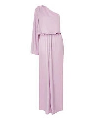 Quiz Women's One Sleeved Satin Jumpsuit With Scarf Detail
