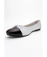 Rayne Cap Toe Leather Ballet Flats (Women)