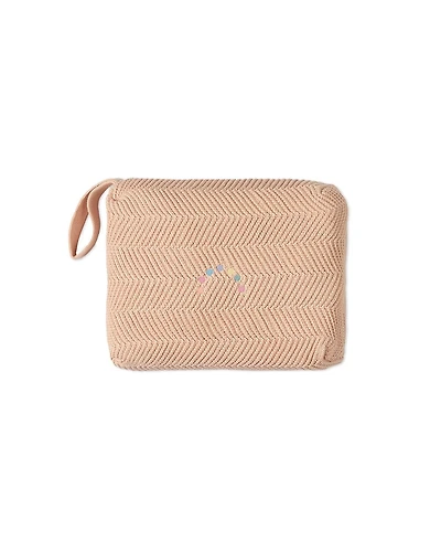 MeMoi Baby Herringbone Knit 100% Cotton Blanket with Carry Pouch