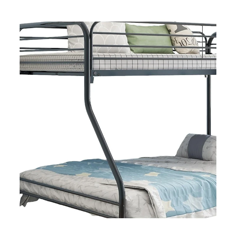 Industrial Heavy Duty Metal Bunk Bed for Small Spaces with Durable Steel Frame