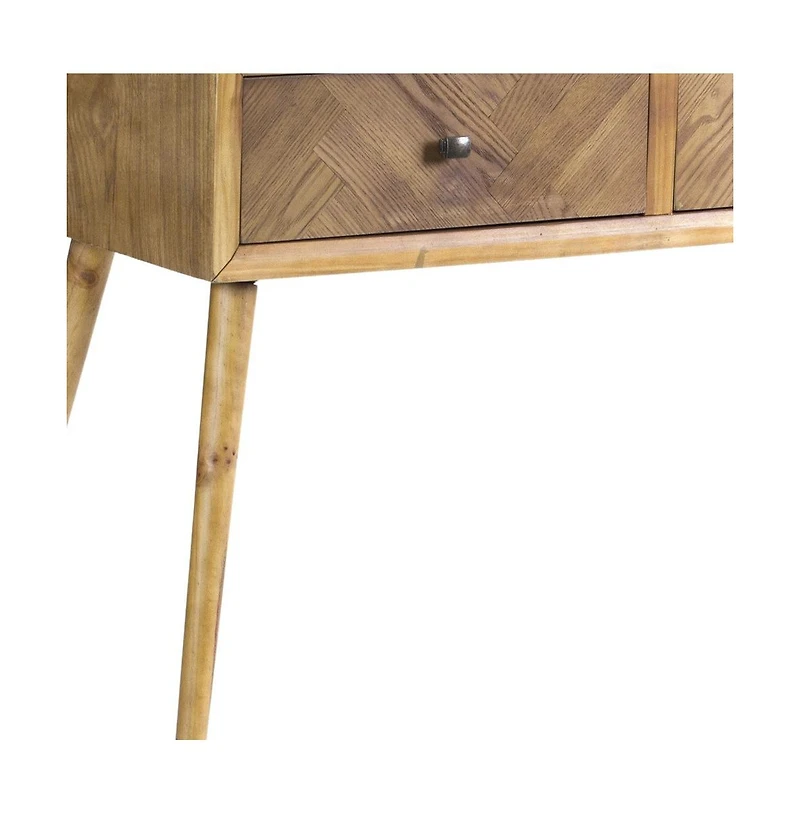 Wood End Table with Two Drawers – Perfect for Living Room or Bedroom