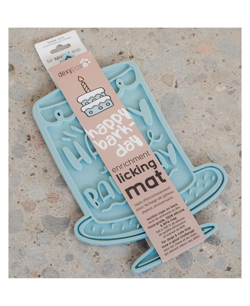 Enrichment Lick Mat: Seafoam Bark Day Bash