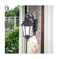 Tapered Hanging Lantern Wall Light for Porch and Entryway Decor