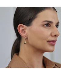 Bling Jewelry Elegant Stunning Spheres Light Weight Dangle Lever back Round 10MM Ball Drop Earrings Yellow 18K Gold Plated Brass