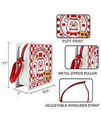 Five Nights At Freddy's Freddy Fazbear's Pizza Box White 12.5" Novelty Crossbody Bag