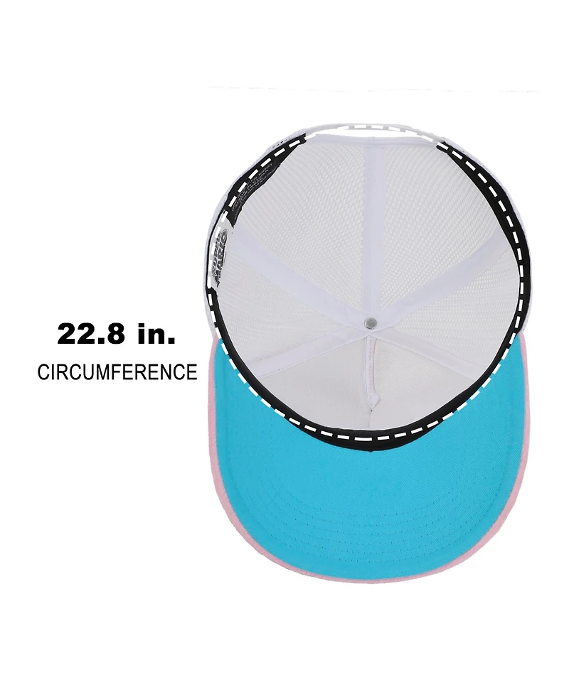 Super Mario Bros Princess Peach Rhinestone Crown Pink Trucker Hat-osfa