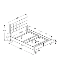 Upholstered Bed Frame with Padded Headboard for Bedroom Comfort