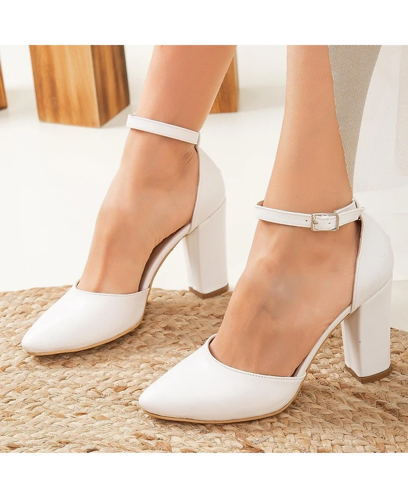 Gisele High Block Heels with Ribbon