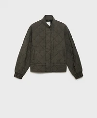 Mango Women's Quilted Bomber Jacket