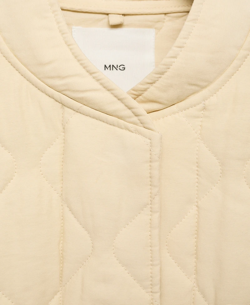Mango Women's Quilted Bomber Jacket