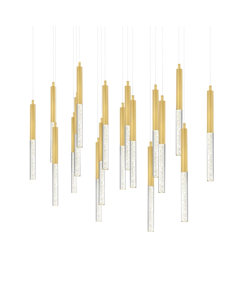 Cwi Lighting 48" Metal Dragonswatch Integrated Led Chandelier