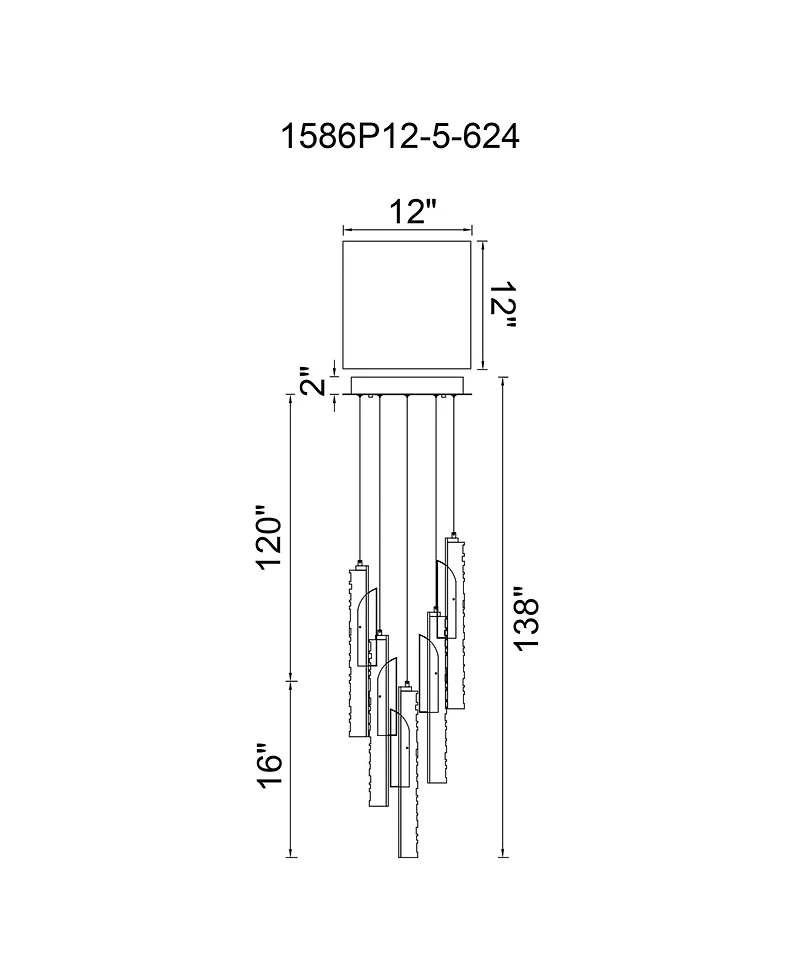 Cwi Lighting 18" Metal Valira Integrated Led Mini Pendant