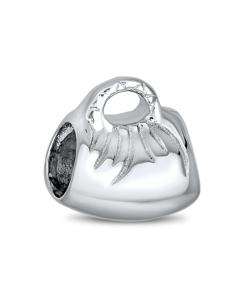 Bling Jewelry Fashion Clutch Purse Pocketbook Hand Bag Charm Bead Oxidized .925 Sterling Silver