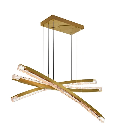 Cwi Lighting 21" Metal Saber Integrated Led Chandelier