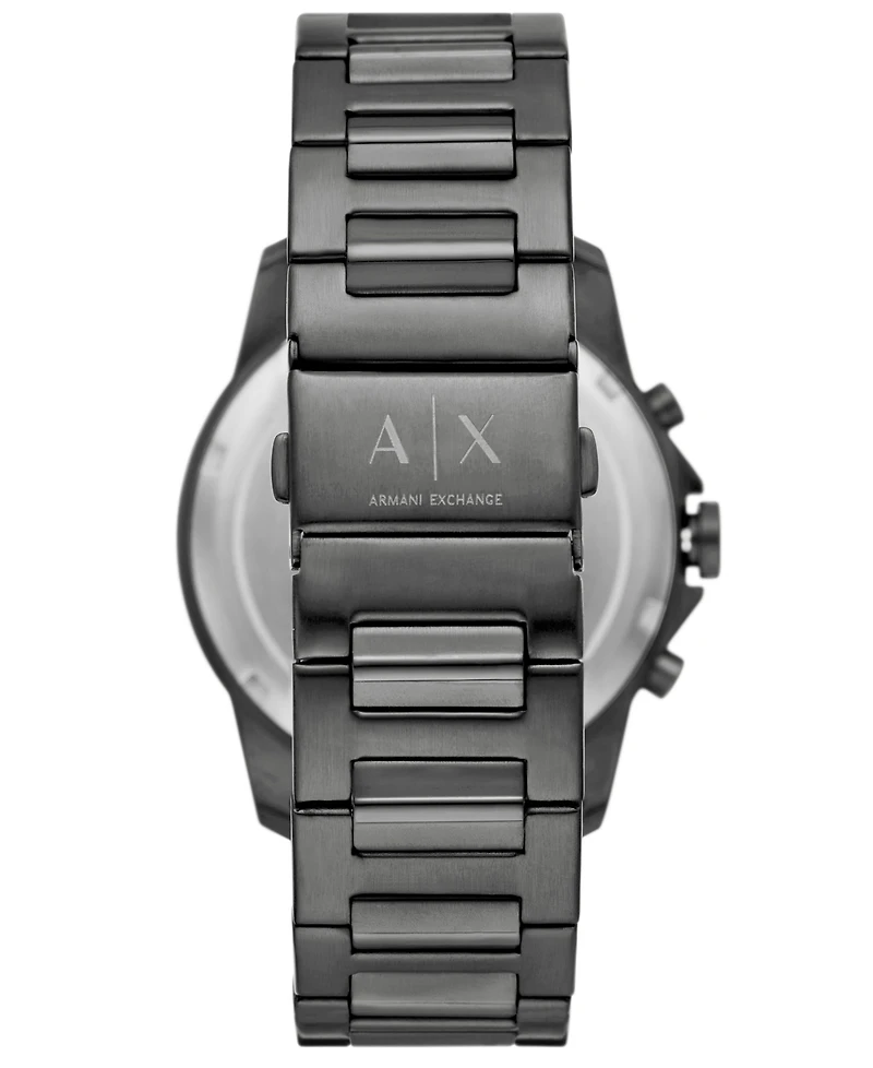A|X Armani Exchange Men's Quartz Chronograph Gunmetal Stainless-Steel Watch, 44mm