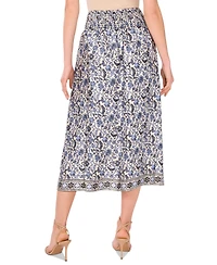 Vince Camuto Women's Floral-Print Smocked-Waist Skirt