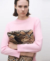 Mango Women's Wool-Blend Round-Neck Sweater