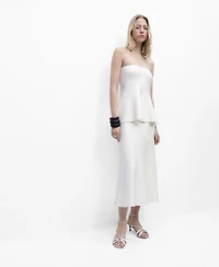 Mango Women's Flared Knitted Skirt