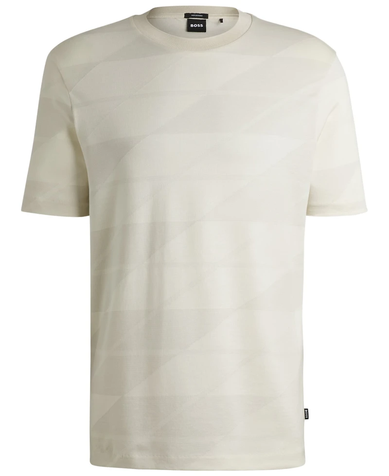 Boss by Hugo Men's Two-Tone Jacquard T-Shirt