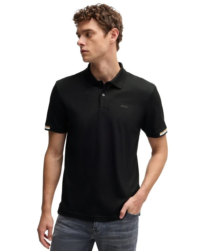 Boss by Hugo Men's Regular-Fit Rubberized Logo Polo Shirt