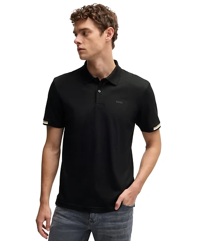 Boss by Hugo Men's Regular-Fit Rubberized Logo Polo Shirt