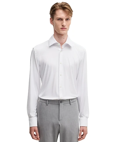 Boss by Hugo Boss Men's Textured Performance Slim-Fit Dress Shirt