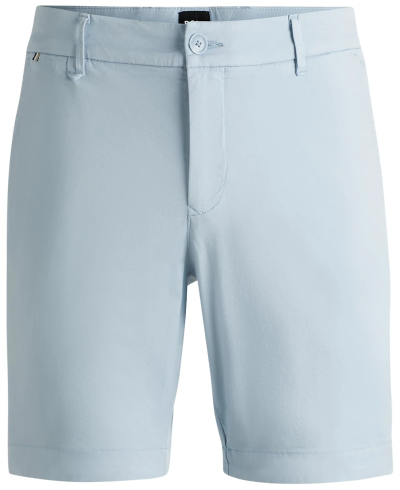 Boss by Hugo Men's Cotton-Twill Slim-Fit Shorts