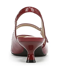 LifeStride Women's Marilyn Pointed Toe Kitten Heel Slingback Pumps