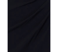 Xscape Women's Scuba-Crepe Ruffled Off-The-Shoulder Fit & Flare Gown