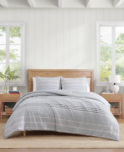 Tommy Hilfiger Danbury Stripe Cotton 3-Pc. Comforter Set