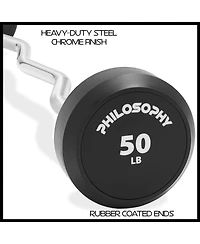 Philosophy Gym Rubber Fixed Barbell