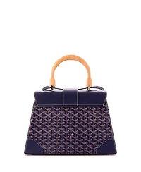 Pre-Owned Goyard Mm Saigon Top Handle Bag Coated Canvas with Leather