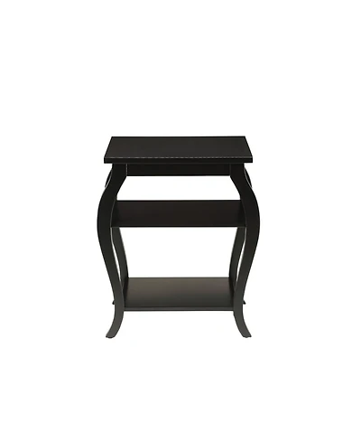 Bow Leg Square End Table for Living Room or Bedroom Decor