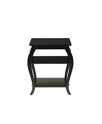Bow Leg Square End Table for Living Room or Bedroom Decor