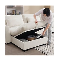 Corduroy Fabric Ottoman Footrest Comfortable, Durable, and Versatile for Living Room or Bedroom-The Pop Home