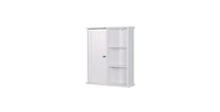 Wall Mount Medicine Cabinet with a Door, Wooden Bathroom Storage Cabinet with Adjustable Shelf