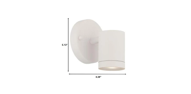 White Led One Light Outdoor Can Shape Wall Sconce