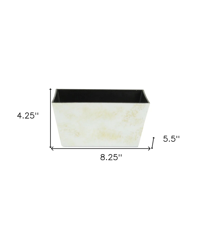 Weather-Resistant Rectangular Plastic Planter for Outdoor and Indoor Use