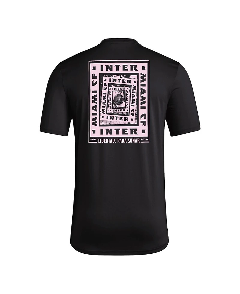 Adidas Men's Black Inter Miami Cf Local Wrap T-Shirt