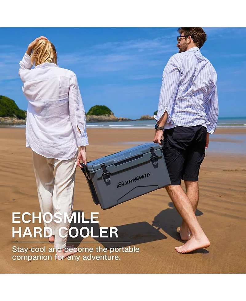 EchoSmile 30 Quart Rotomolded Cooler, Built to Stand up to The Rigors of The Journey
