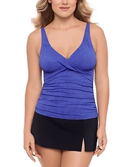Swim Solutions Women's Printed Twist-Front Tankini Top, Exclusively at Macy's