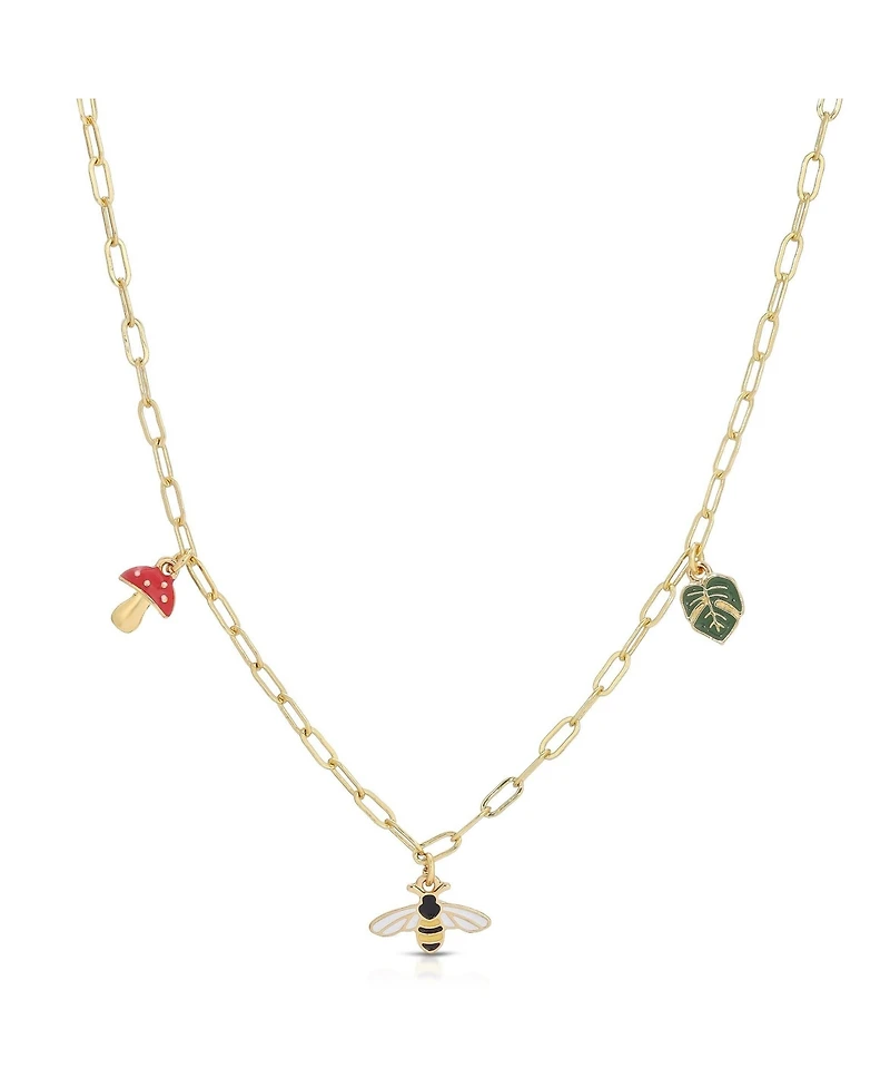 Lucky Feather Enamel Treasure Necklace