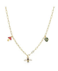 Lucky Feather Enamel Treasure Necklace